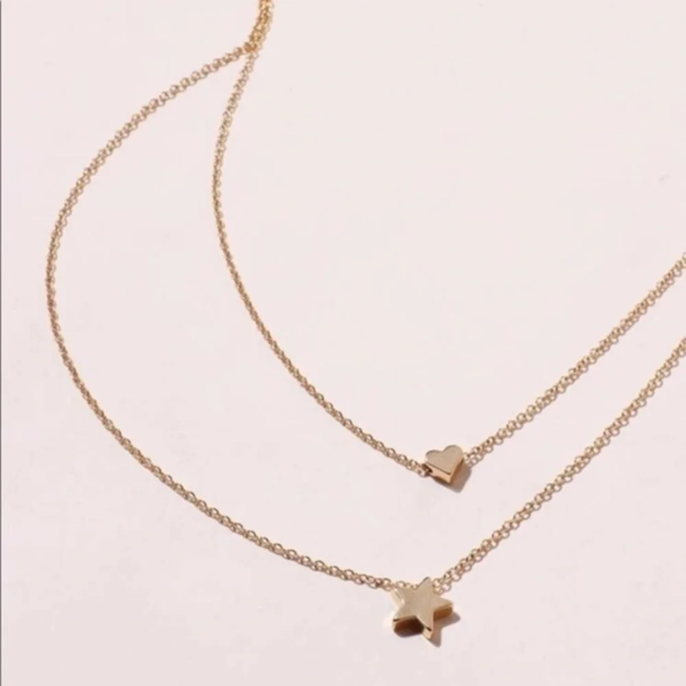 3/$30 💛 Heart Star Layered Necklace